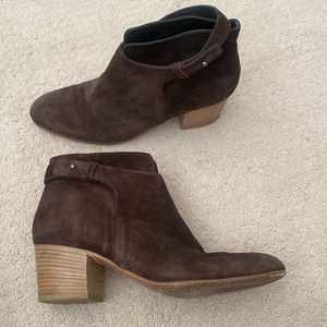 Vince brown suede booties